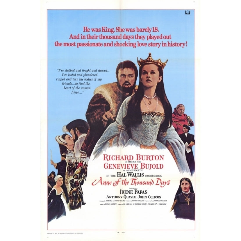 Anne of the Thousand Days Movie Poster (11 x 17) - Item MOVIE3265 Image 1