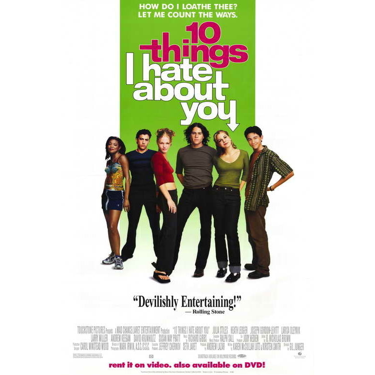 Ten Things I Hate About You Movie Poster Print (27 x 40) - Item MOVIF4357 Image 1