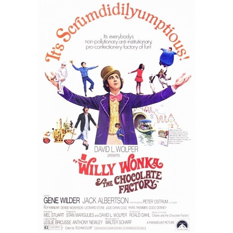 Willy Wonka and the Chocolate Factory Movie Poster Print (27 x 40) - Item MOVIF5188 Image 1