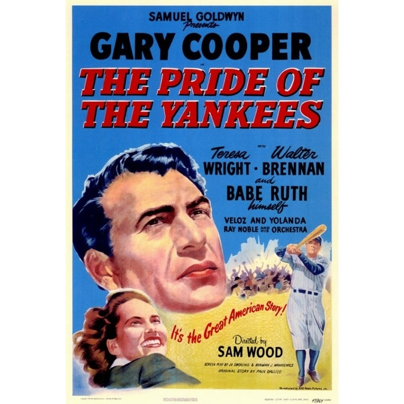 The Pride of the Yankees Movie Poster Print (27 x 40) - Item MOVIF8174 Image 1