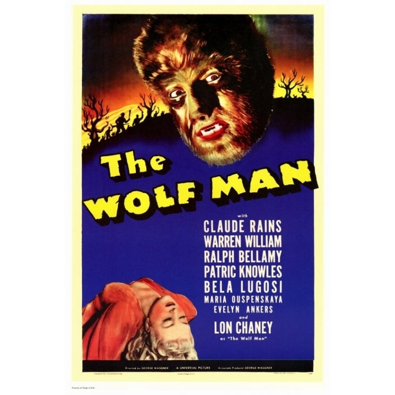 The Wolf Man Movie Poster Print (27 x 40) - Item MOVIF9164 Image 1