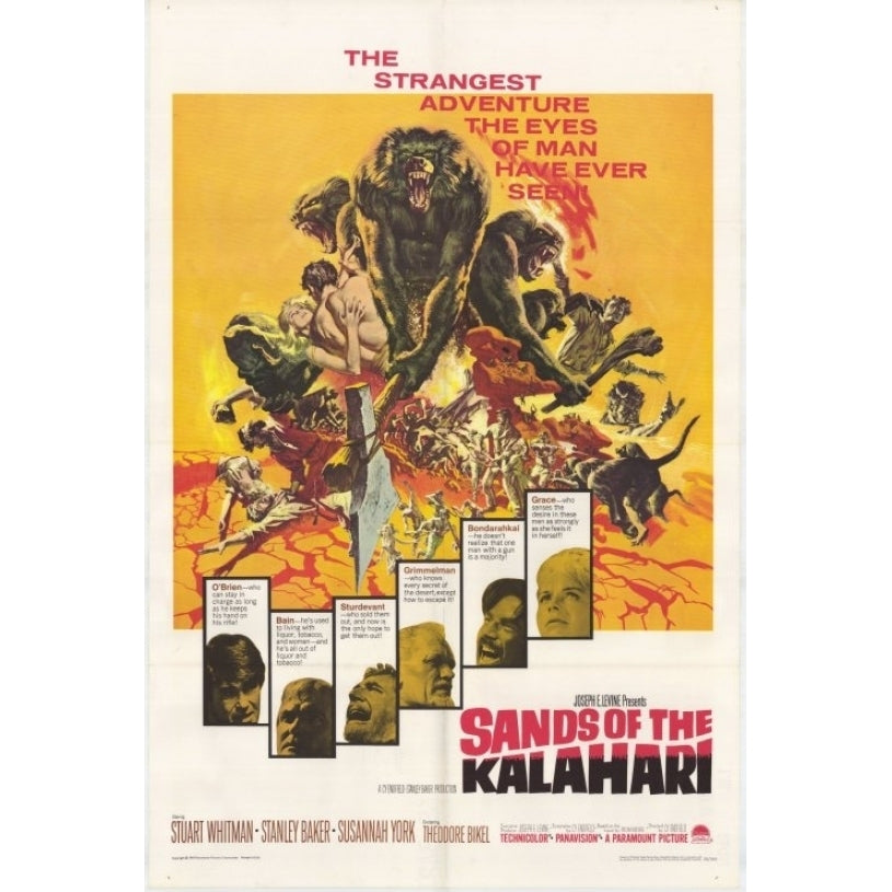 Sands of the Kalahari Movie Poster Print (27 x 40) - Item MOVIH8237 Image 1