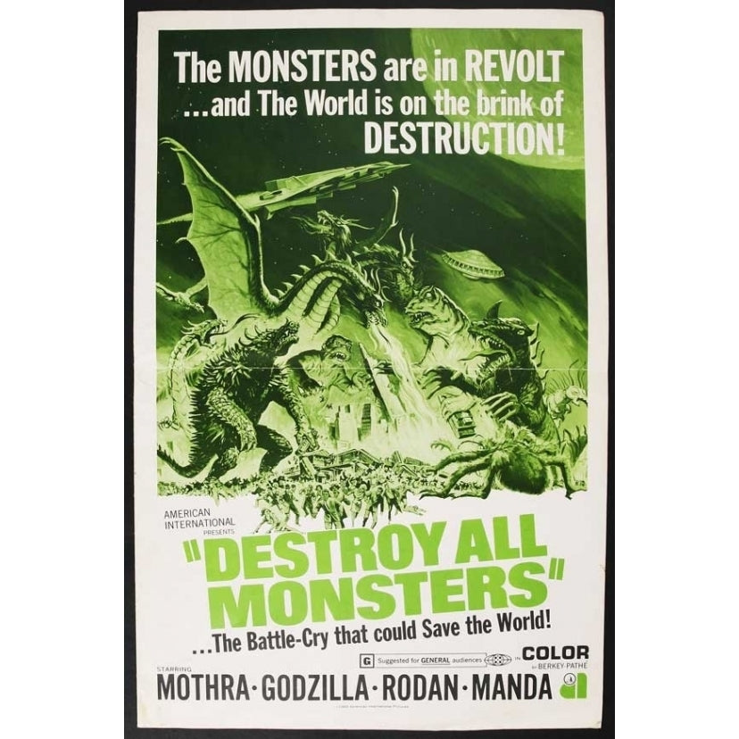 Destroy All Monsters Movie Poster Print (27 x 40) - Item MOVII0647 Image 1