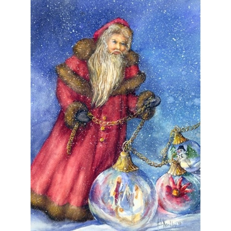 Old Santa with Gifts Poster Print by Harriet Nordby (18 x 24) Image 1