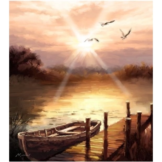 Evening Lake Poster Print by The Macneil Studio (18 x 20) Image 1