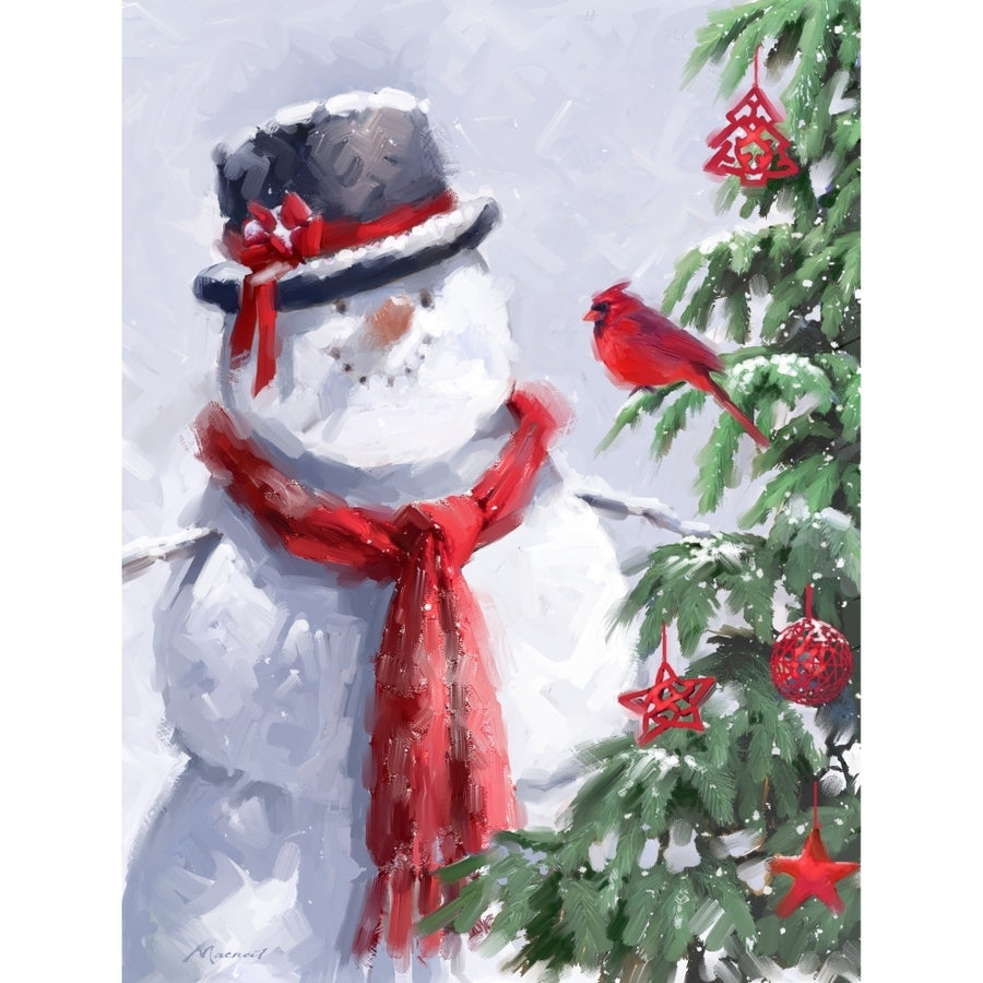 Snowman and Cardinal Poster Print by The Macneil Studio (18 x 24) Image 1