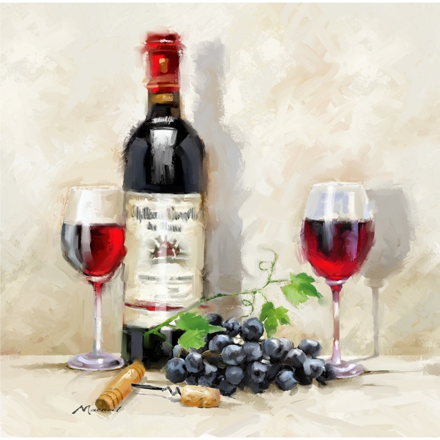 Red Wine Poster Print by The Macneil Studio (12 x 12) Image 1