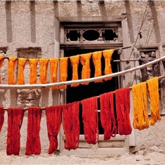 Wool drying textile Ghazni Afghanistan Poster Print by Ric Ergenbright (12 x 12) Image 1