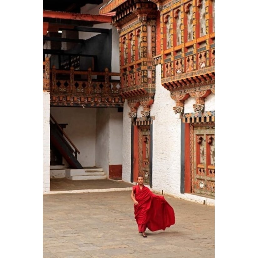 Monk at Punakha Dzong Punakha Bhutan Poster Print by Kymri Wilt (23 x 34) Image 1