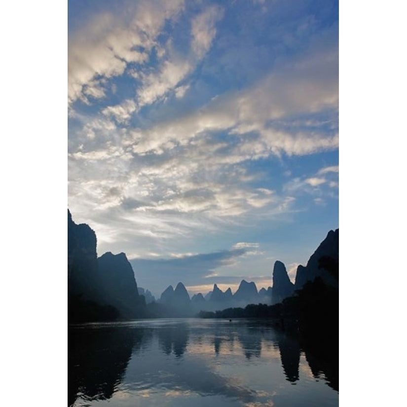 Li River and Karst Peaks at sunrise China Poster Print by Adam Jones (11 x 17) Image 1