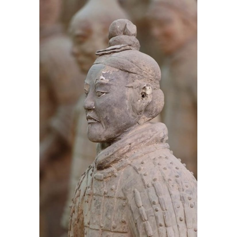 Close up of Qin Terra Cotta Warriors Xian China Poster Print by Adam Jones (11 x 17) Image 1