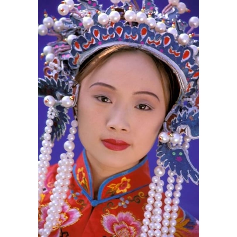 Portrait of Chinese Woman Wearing Ming Dynasty Dress China Poster Print by Bill Bachmann (24 x 35) Image 1