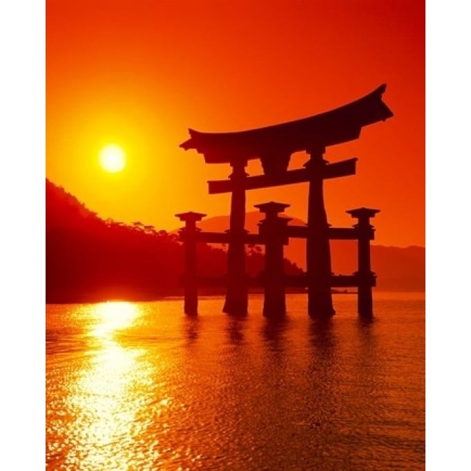 O-Torii Gate Itsukushima Shrine Miyajima Japan Poster Print by Paul Thompson (11 x 14) Image 1