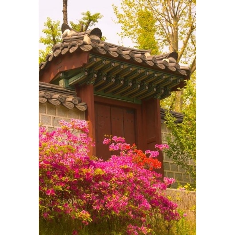 Azaleas The Deoksugung Palace Complex Seoul South Korea Poster Print by Ellen Clark (15 x 22) Image 1