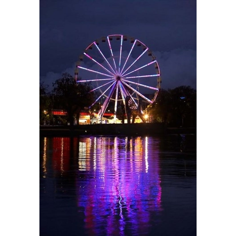 Australia Melbourne Amusement Park Ferris Wheel Poster Print by David Wall (17 x 26) Image 1