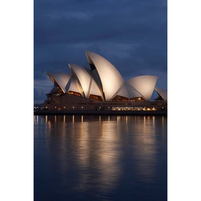 Australia South Wales Sydney Opera House Silhouette Poster Print by David Wall (24 x 36) Image 1