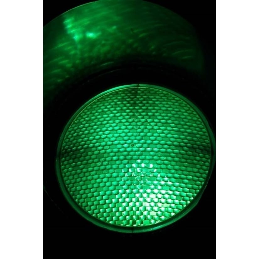 Green Traffic Light Zealand Poster Print by David Wall (11 x 17) Image 1