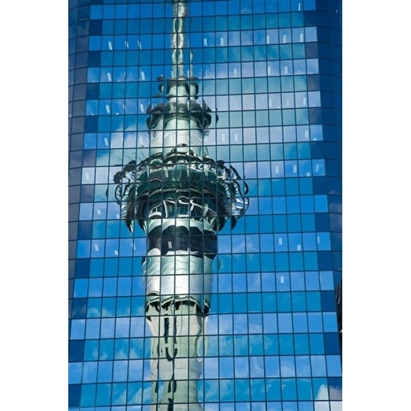 Skytower Modern Building Auckland Zealand Poster Print by David Wall (12 x 17) Image 1