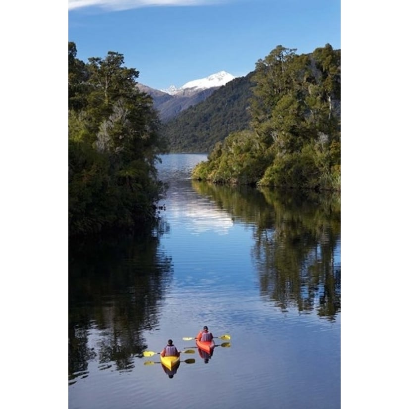 Kayaks Moeraki River by Lake Moeraki West Coast South Island Zealand Print by David Wall (11 x 17) Image 1