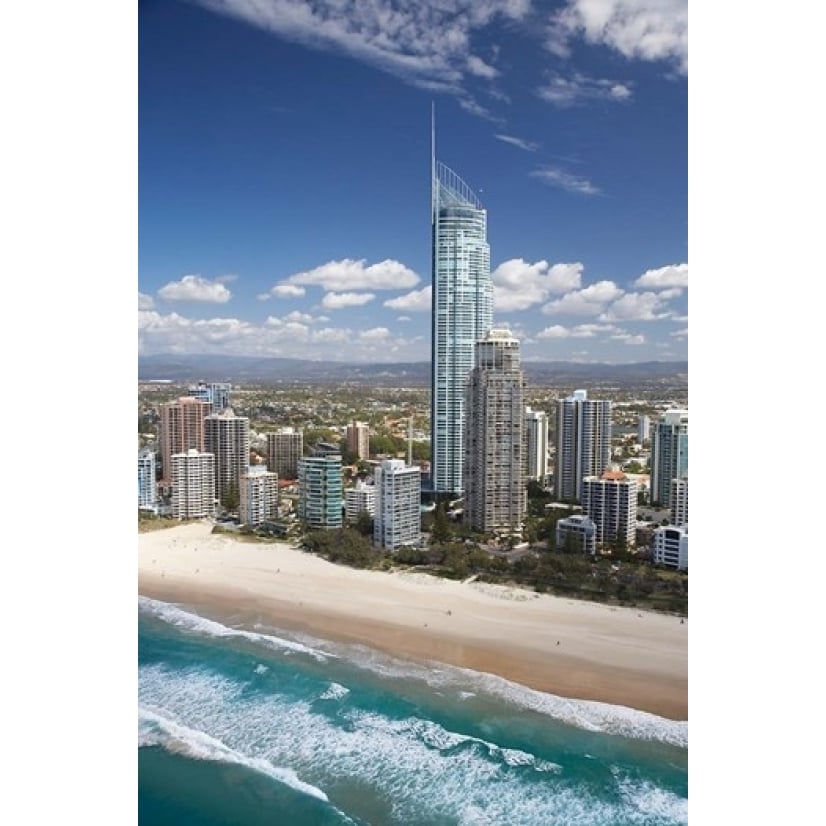 Australia Queensland Gold Coast City skyline Poster Print by David Wall (11 x 17) Image 1