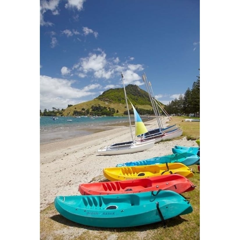 Kayaks Bay of Plenty North Island Zealand Poster Print by David Wall (25 x 38) Image 1