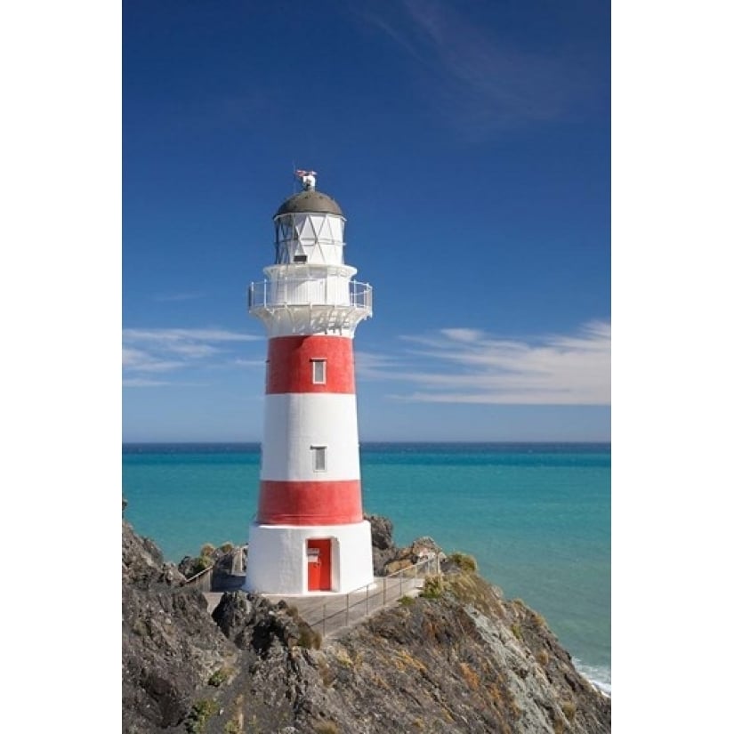 Historic Cape Palliser Lighthouse (1897) Wairarapa North Island Zealand Print by David Wall (12 x 17) Image 1