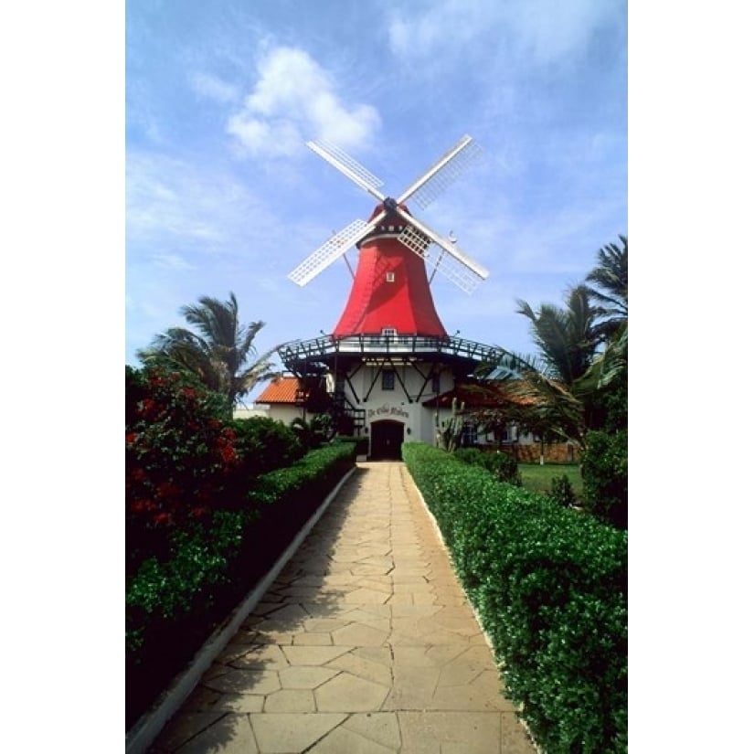 Windmill Famous Old Mill Restaurant in Aruba Poster Print by Bill Bachmann (24 x 36) Image 1