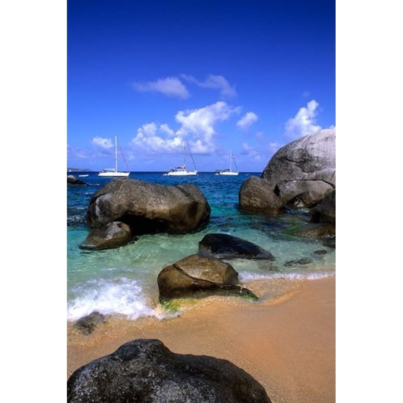 Baths of Virgin Gorda British Virgin Islands Caribbean Poster Print by Bill Bachmann (25 x 37) Image 1