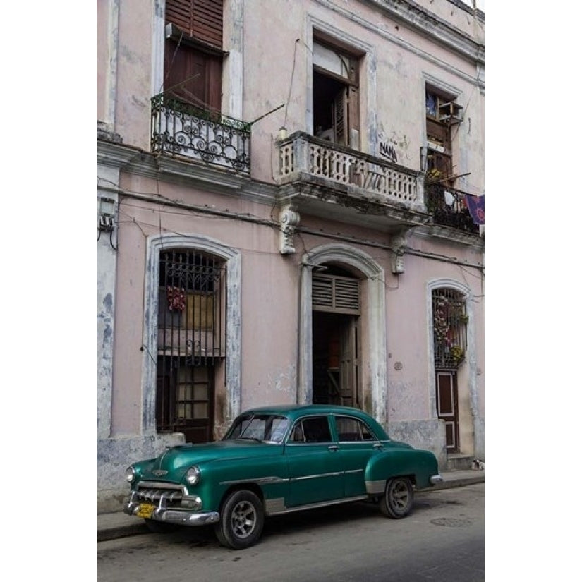 1950s era green car Havana Cuba Poster Print by Adam Jones (13 x 19) Image 1