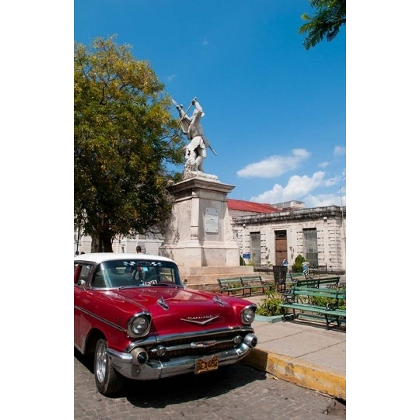 1957 Chevy car parked downtown Mantanzas Cuba Poster Print by Bill Bachmann (11 x 17) Image 1