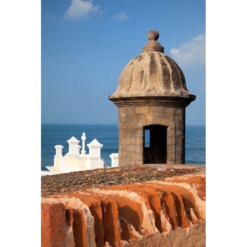 Lookout tower at Fort San Cristobal Old San Juan Puerto Rico Caribbean Print by Jaynes Gallery (24 x 36) Image 1