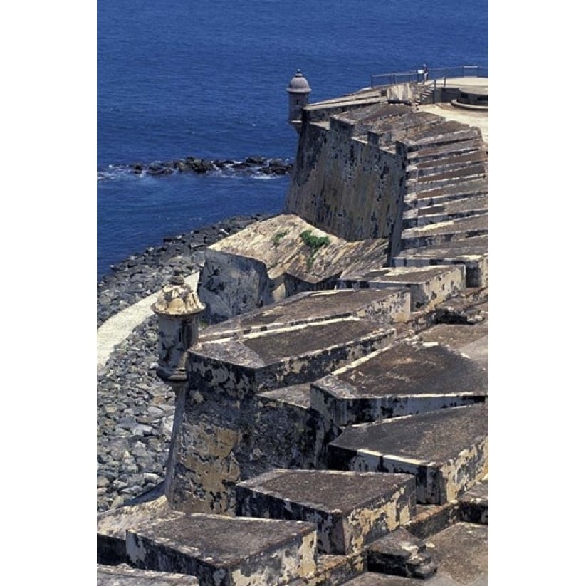 Aerial view of El Morro Fort Old San Juan Puerto Rico Poster Print by Greg Johnston (18 x 27) Image 1