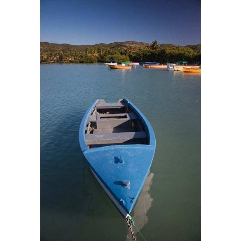 Puerto Rico Guanica Bahia de la Ballena bay boats Poster Print by Walter Bibikow (18 x 26) Image 1