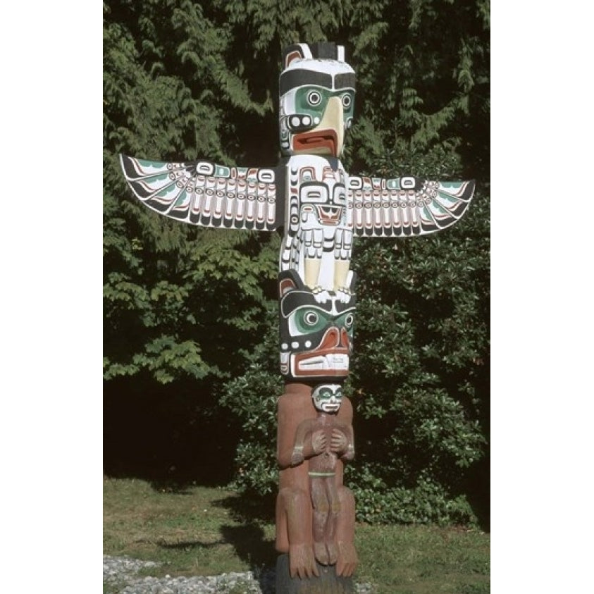 Totem Pole at Stanley Park Vancouver Island British Columbia Canada Print by John and Lisa Merrill (24 x 36) Image 1