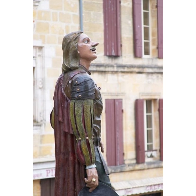 Statue of Cyrano de Bergerac Dordogne France Poster Print by Per Karlsson (24 x 36) Image 1