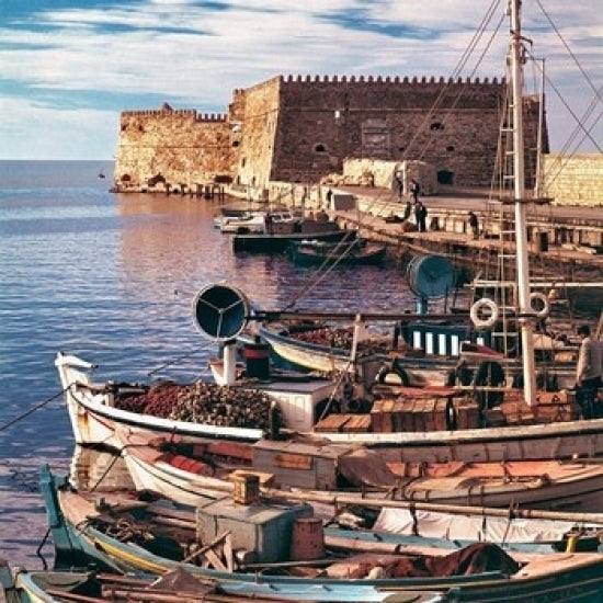 Greece Crete Fishing boats Rossa al Mare Poster Print by Ric Ergenbright (12 x 12) Image 1