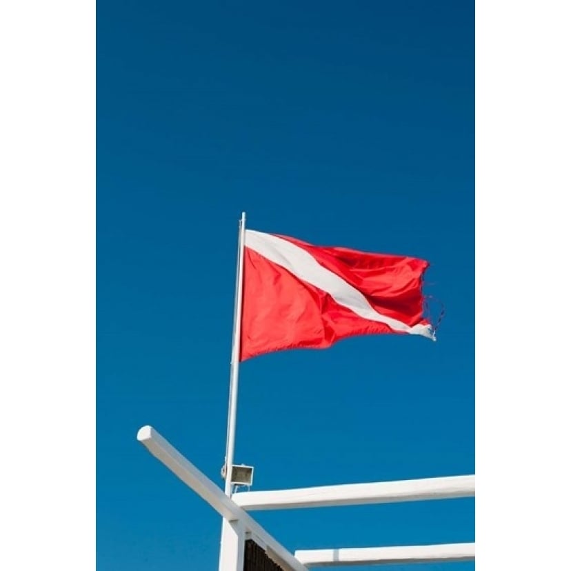 Diving Flag Mykonos Cyclades Greece Poster Print by Sergio Pitamitz (11 x 17) Image 1