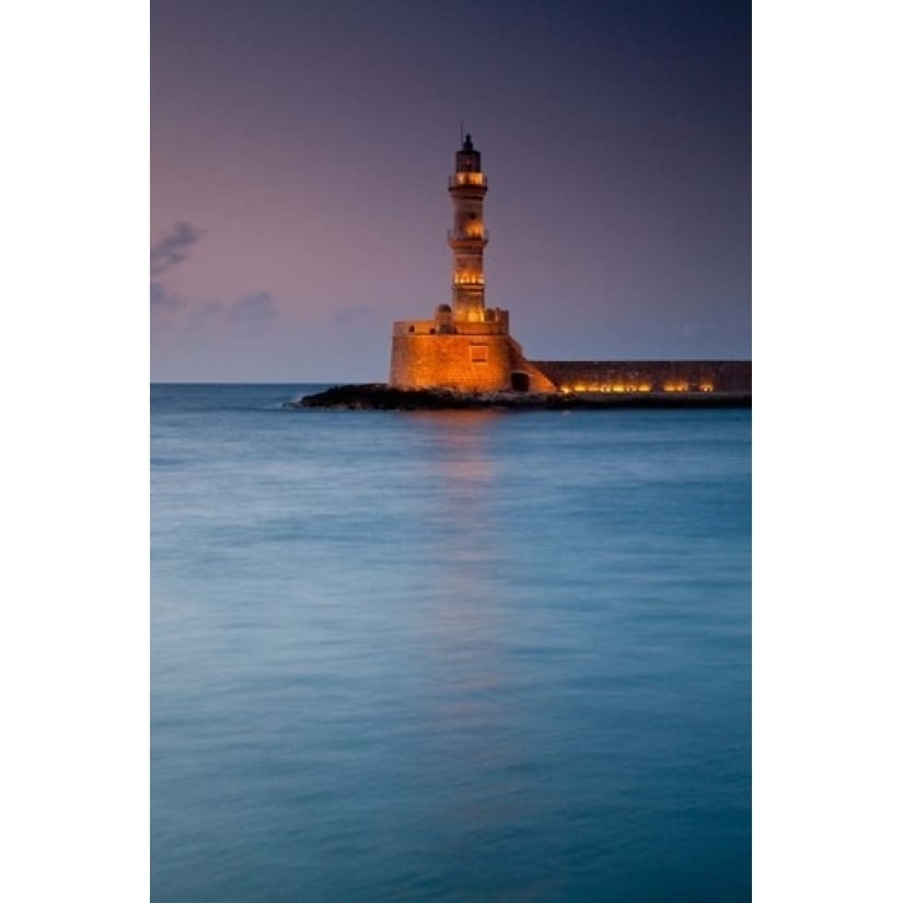 Greece Crete Chania Harbor Venetian Lighthouse Poster Print by Darrell Gulin (11 x 17) Image 1