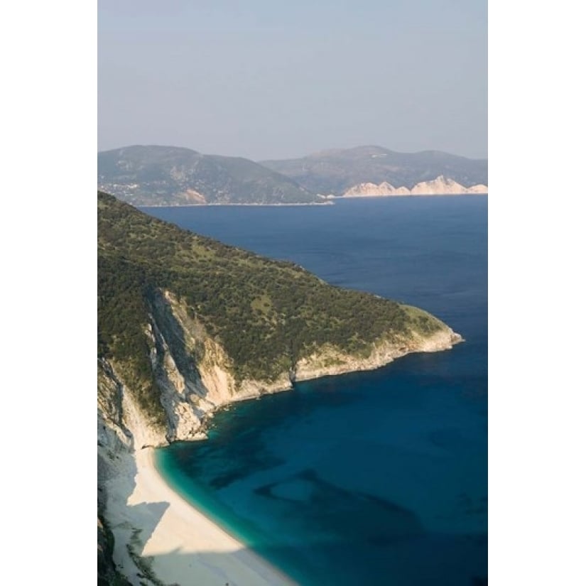 Greece Ionian Islands Kefalonia Myrtos coastline Poster Print by Walter Bibikow (24 x 36) Image 1