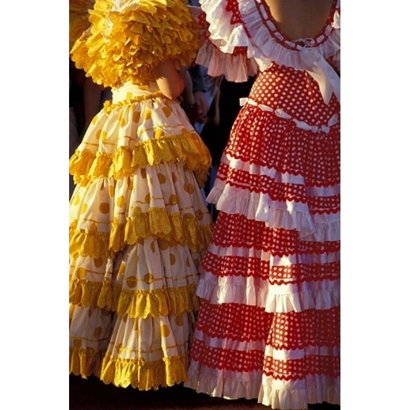 Colorful Flamenco Dresses at Feria de Abril Sevilla Spain Print by John and Lisa Merrill (12 x 17) Image 1