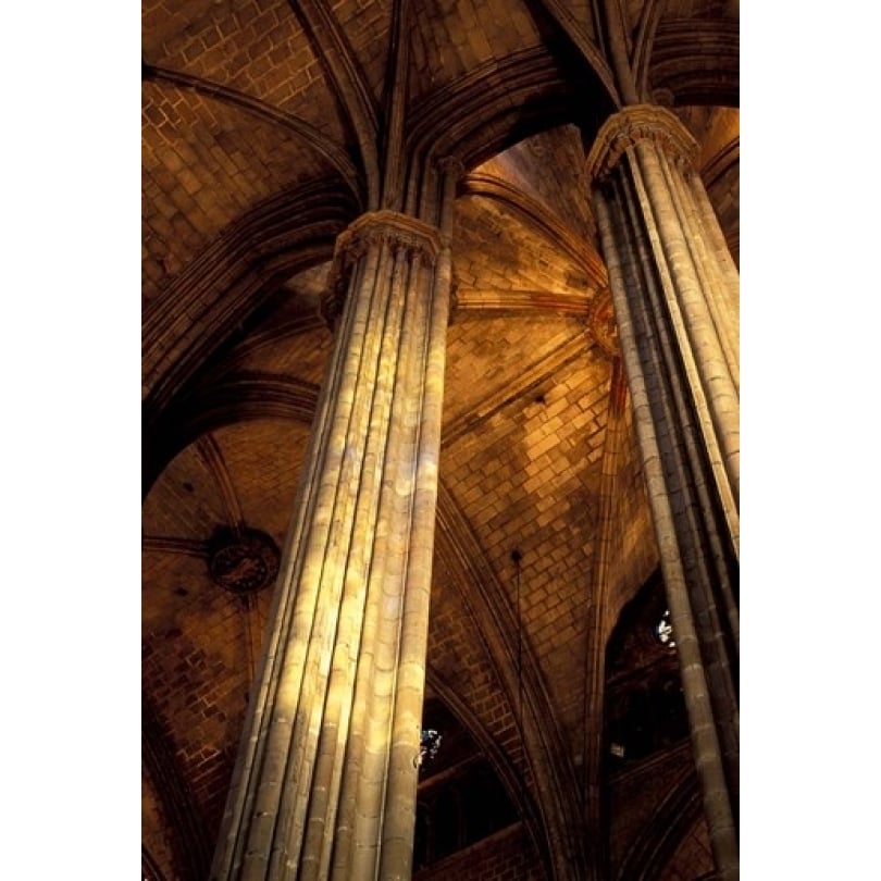 Columns and Ceiling of St Eulalia Cathedral Barcelona Spain Poster Print by Michele Molinari (25 x 36) Image 1