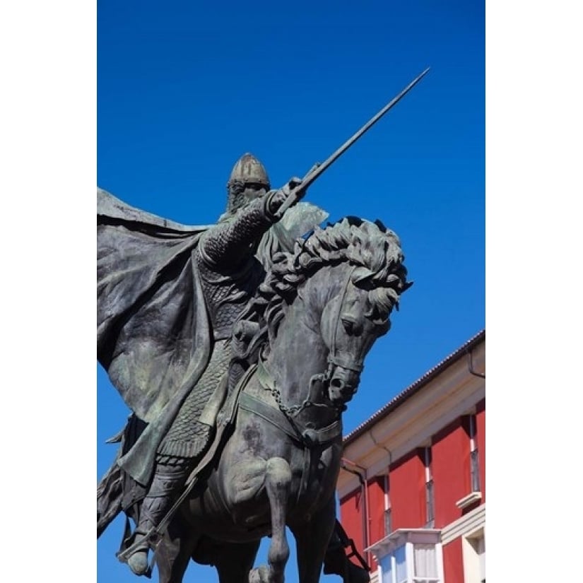 El Cid Statue Burgos Spain Poster Print by Walter Bibikow (18 x 24) Image 1