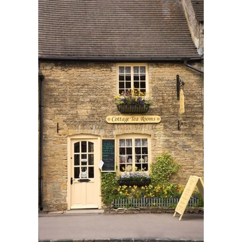 Cottage Tea Rooms Stow on the Wold Cotswolds Gloucestershire England Print by Paul Thompson (12 x 17) Image 1