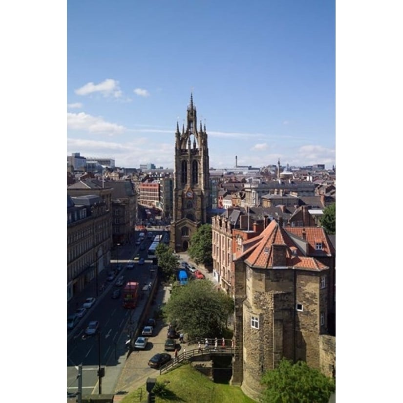 Black Gate and St Nicholas Cathedral Newcastle on Tyne Tyne and Wear England Print by Paul Thompson Image 1