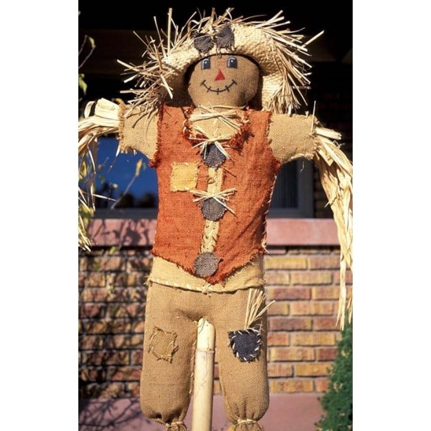 Scarecrow in Suburban Yard at Halloween Logan Utah Poster Print by Scott T. Smith (23 x 36) Image 1