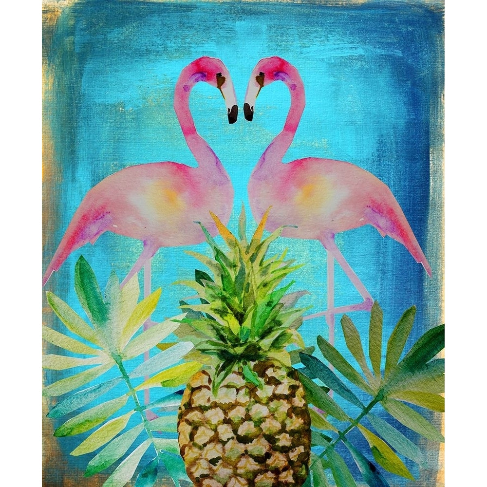 Pineapple Flamingos Poster Print by Boho Hue Studio (10 x 12) Image 1