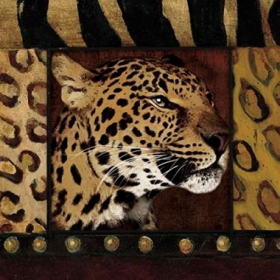 Leopard bordered Poster Print by Jace Grey (12 x 12) Image 1