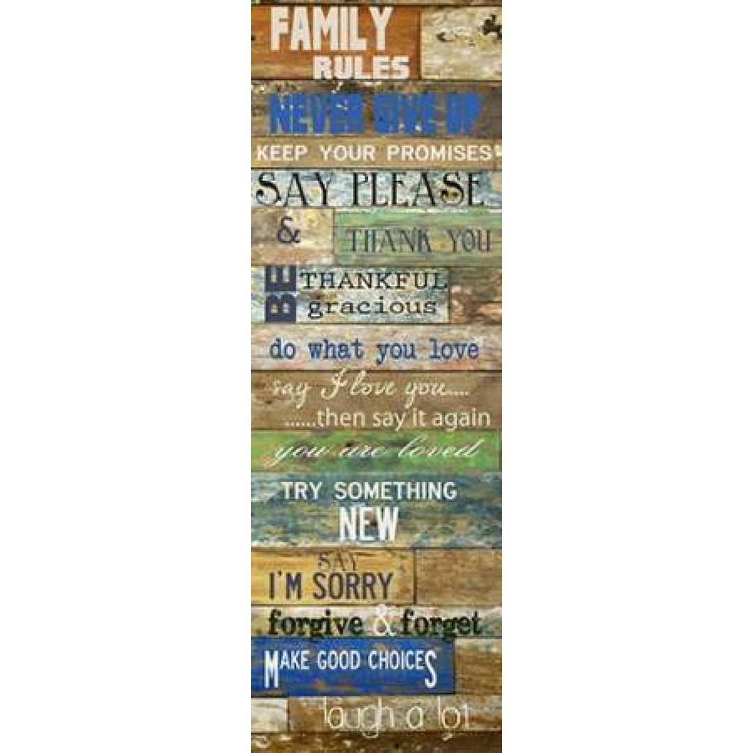 Family Rules Cools Poster Print by Taylor Greene (8 x 24) Image 1