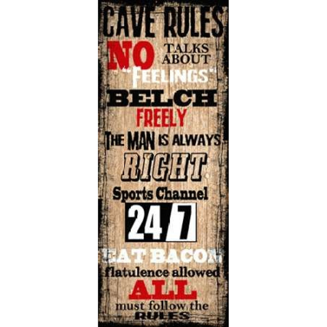 CAVE RULES Poster Print by Taylor Greene (10 x 20) Image 1