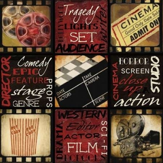 LIGHTS CAMERA ACTION Poster Print by Taylor Greene (12 x 12) Image 1